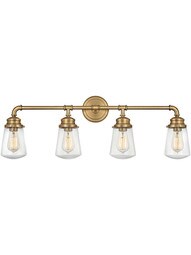 Fritz 4-Light Bath in Heritage Brass.